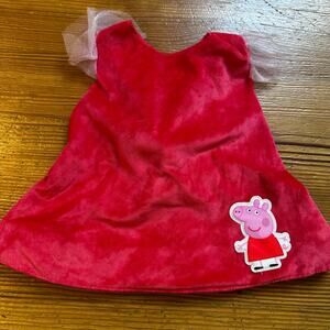 Peppa Pig red pink tulle accent pig costume SIZE 6-12M